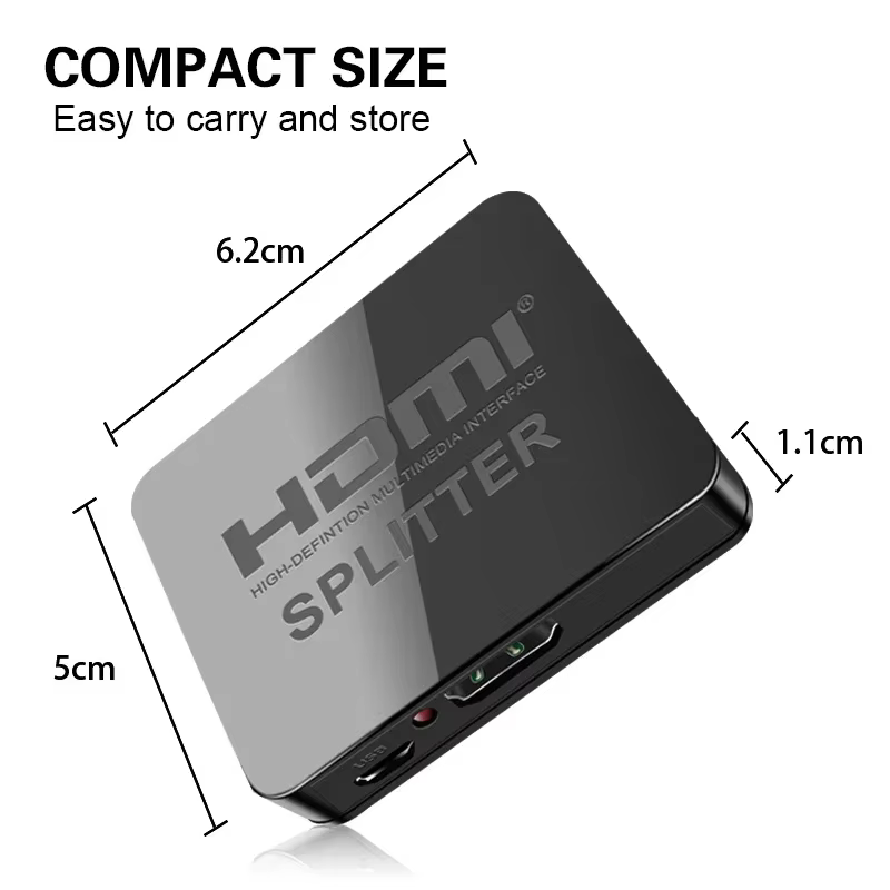 Répartiteur HDMI 4K x 2K 1 entrée 2 sorties 1080P 60Hz