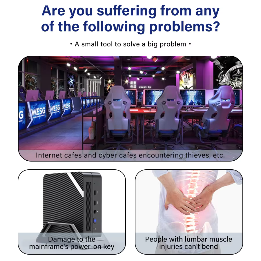 1.8M ordinateur de bureau rallonge câble interrupteur rond