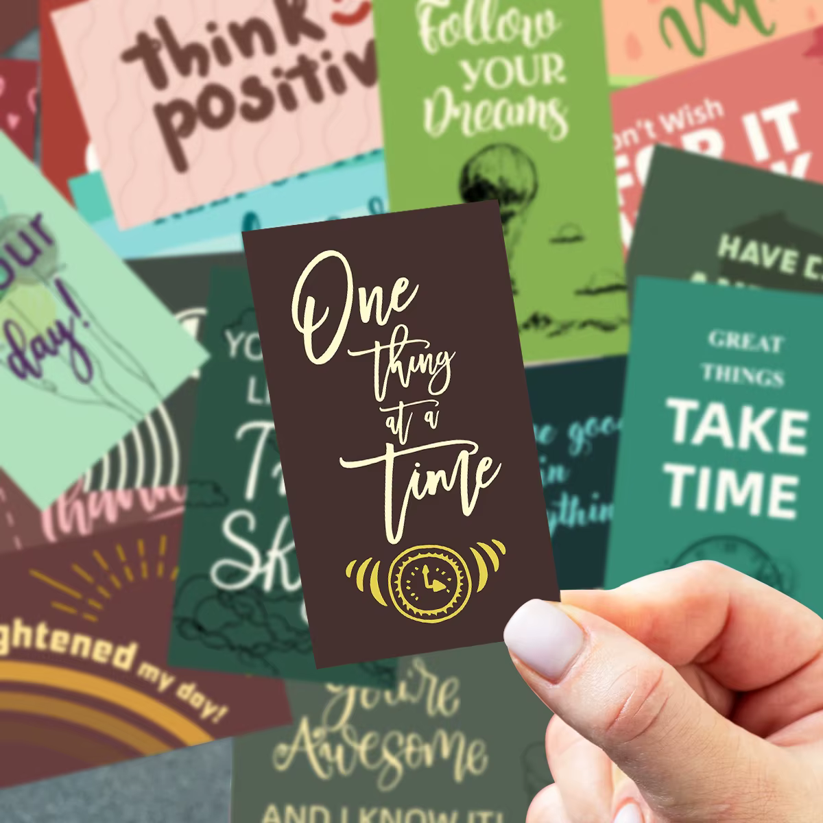 Cartes de remerciement inspirantes en anglais, 60 pièces, cartes de remerciement pour lui, Mini carte cadeau d'affermations positives