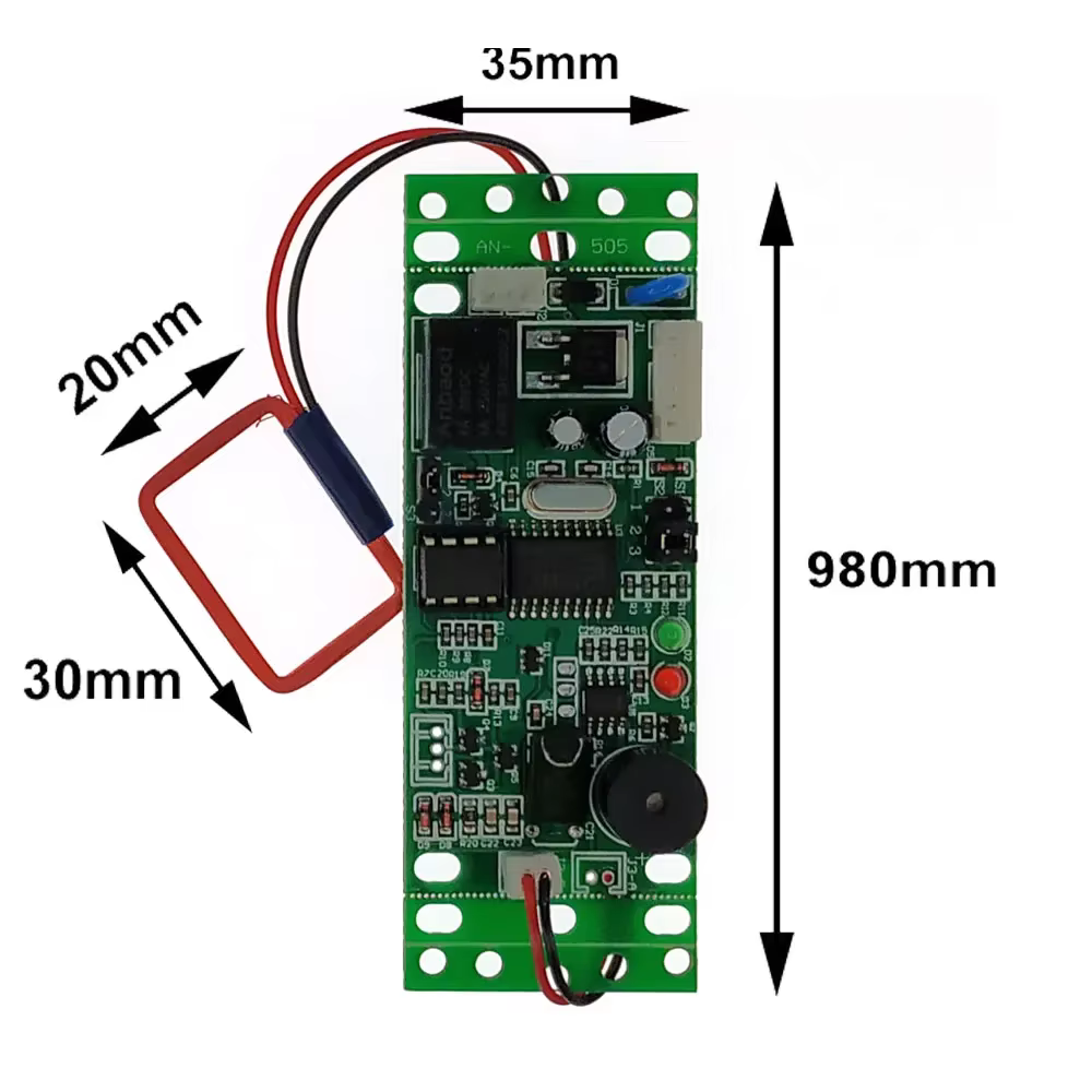 Système de contrôle d'accès de porte intégré bidirectionnel RFID avec lecteur de carte double face et 2 cartes principales