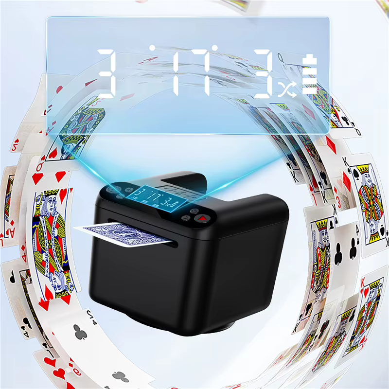 360 ° Machine automatique rotative de déclencheur de cartes, outil de déstockage de cartes à jouer de Poker, affichage OLCD, distributeur de cartes Intelligent 5000mAh