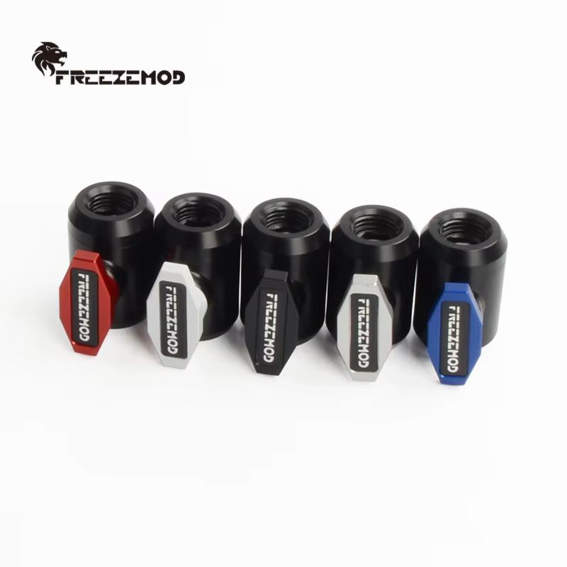 Remplissage EZEMOD Noir Métal PC Eau De Refroidissement Vanne De Vidange FM-YGNSB les touristes Interne G1/4 Arrêt