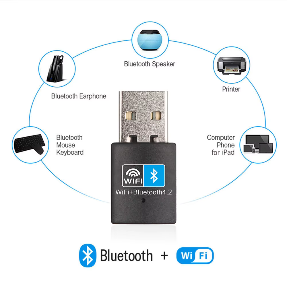 Carte réseau sans fil Wifi 2 en 1