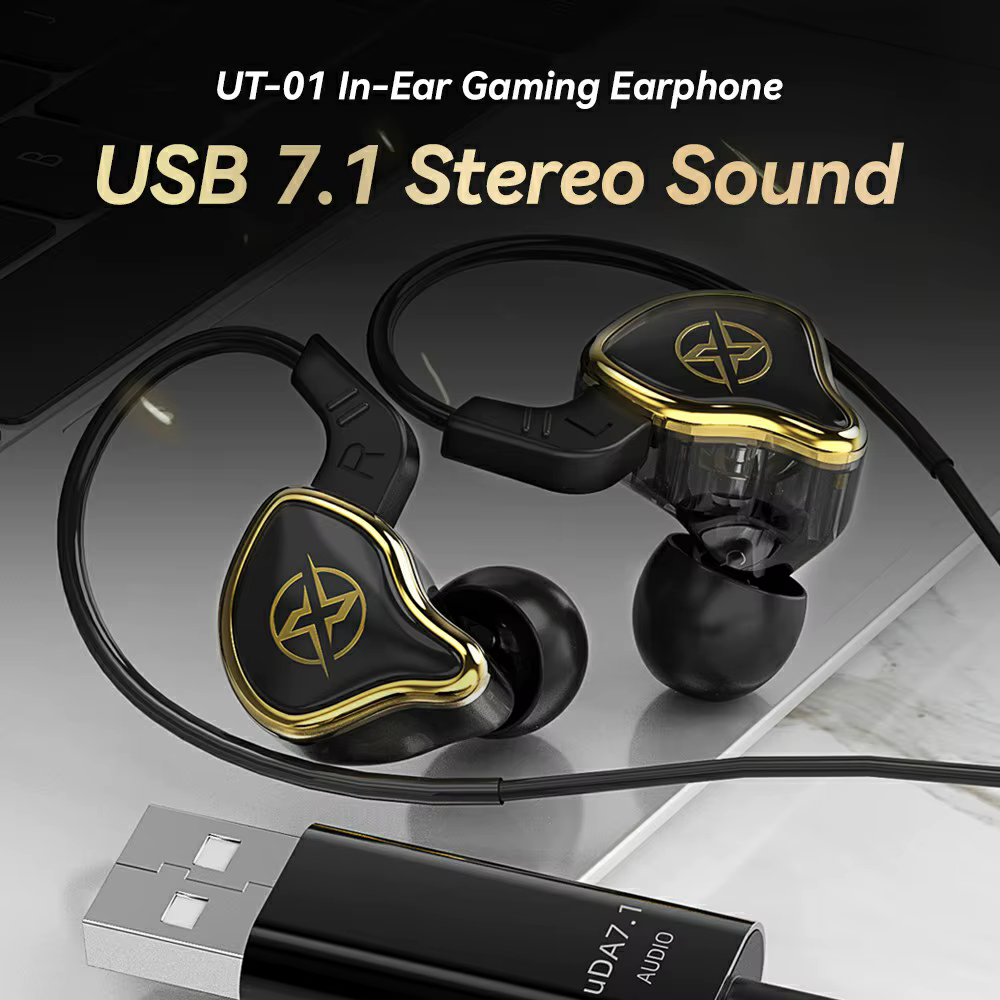 Écouteurs de jeu avec câble USB