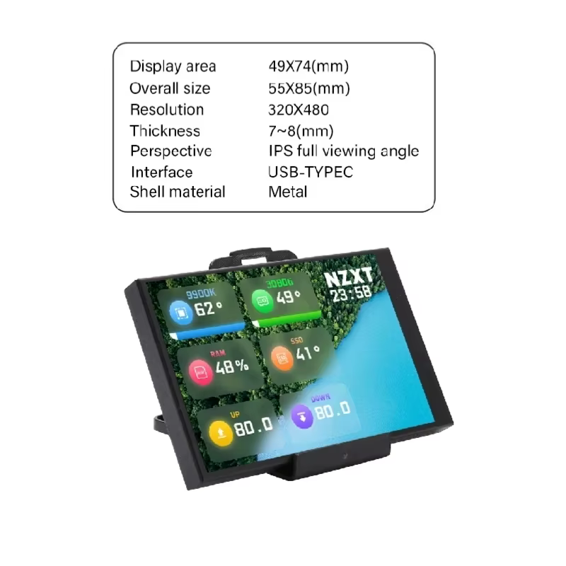 Nouveau 3.5 pouces IPS type-c écran secondaire ordinateur CPU GPU RAM HDD moniteur USB