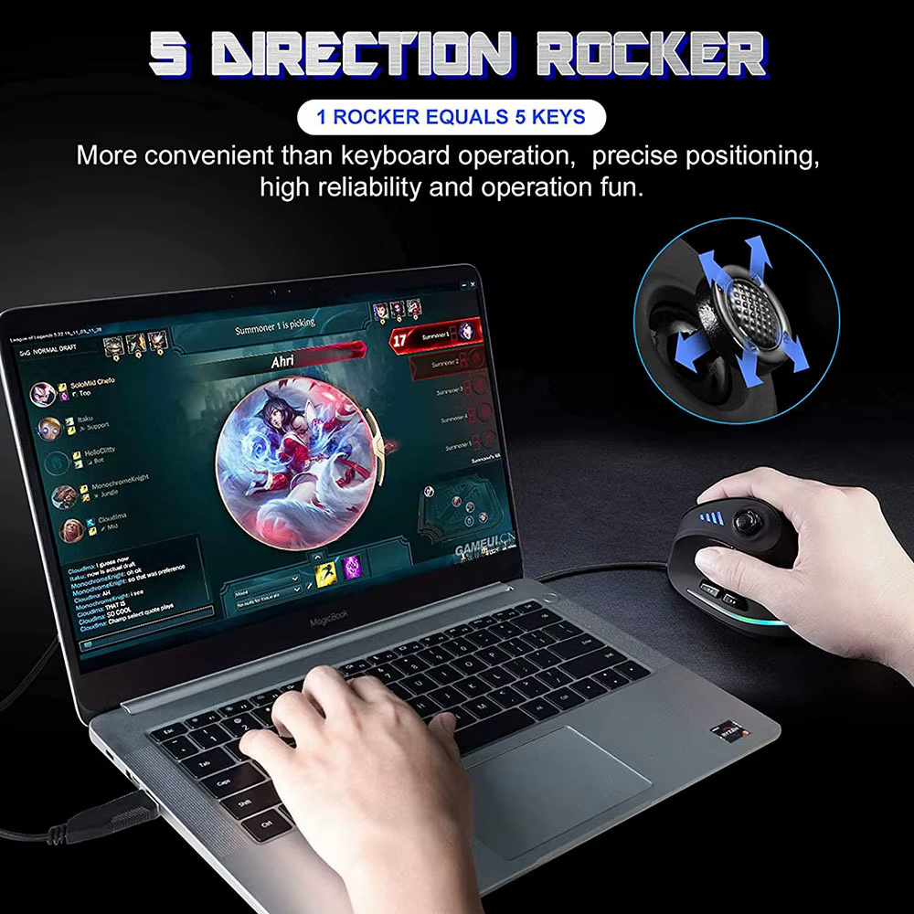 Souris de jeu verticale Jomaa