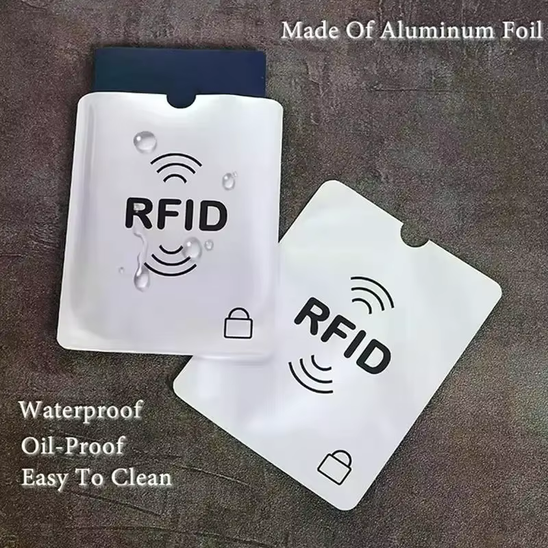 Lot de 10 protège-cartes anti-scannage RFID pour la sécurité des cartes bancaires en déplacement, en voyage et en extérieur