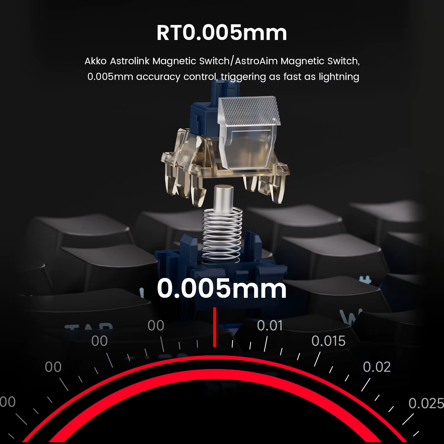 AKKO TAC75 HE clavier à interrupteur magnétique 75% claviers de jeu déclencheur rapide 0.005mm 8K RGB filaire Esports