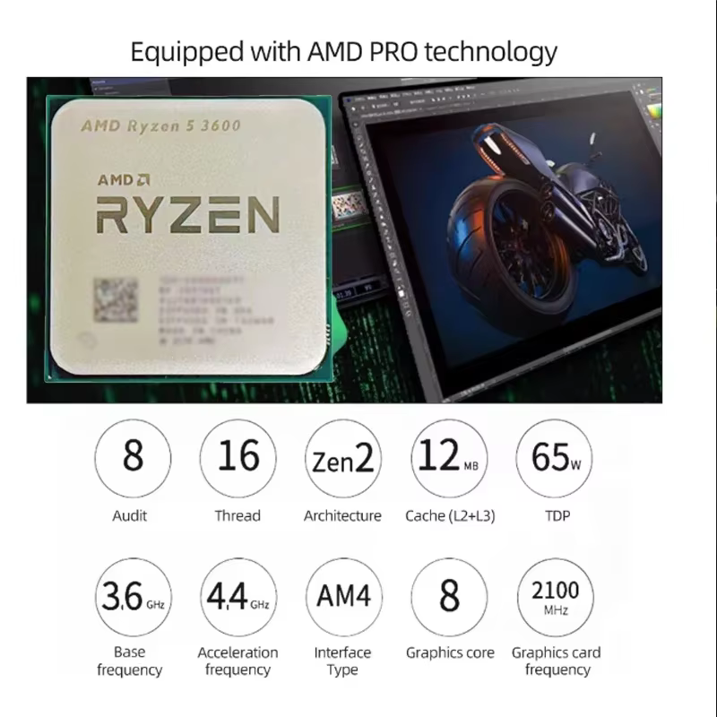 Processeur de bureau AMD haute performance AMD R5 3600