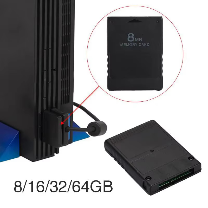 Pour carte mémoire PS2 8 mo 16 mo 32 mo 64 mo 128 mo