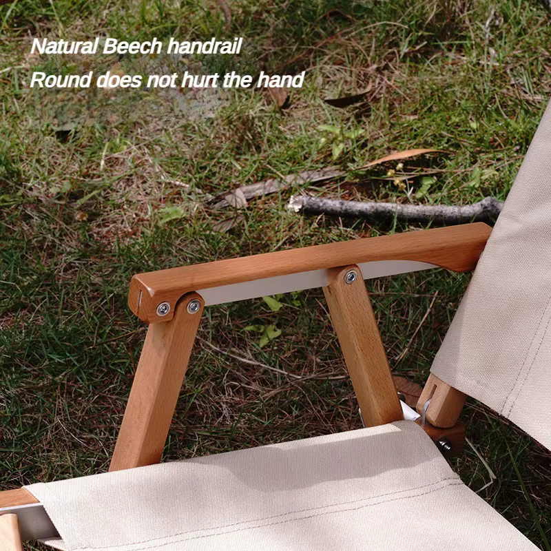 Chaise d'extérieur en bois pliante, ultralégère, portable, pour camping, plage, voyage, nature, randonnée, fournitures