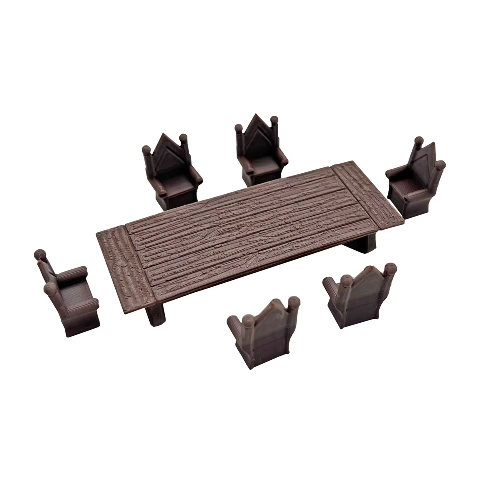 Ensemble de chaises et bancs pour table de D&D et ensemble de chaises de salle à manger Scatter Terrain Tabletop