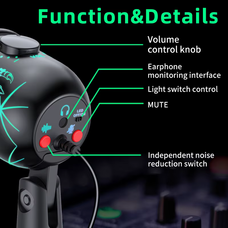 Microphone de jeu USB pour PC