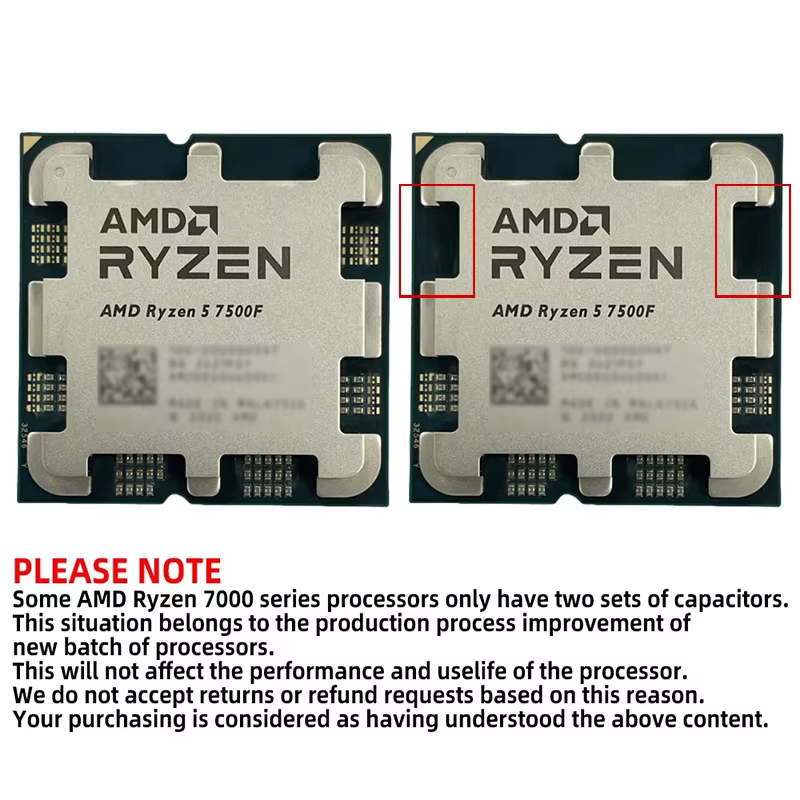 Processeur AMD Ryzen 5 7500F AM5 pour jeux | 5 nm