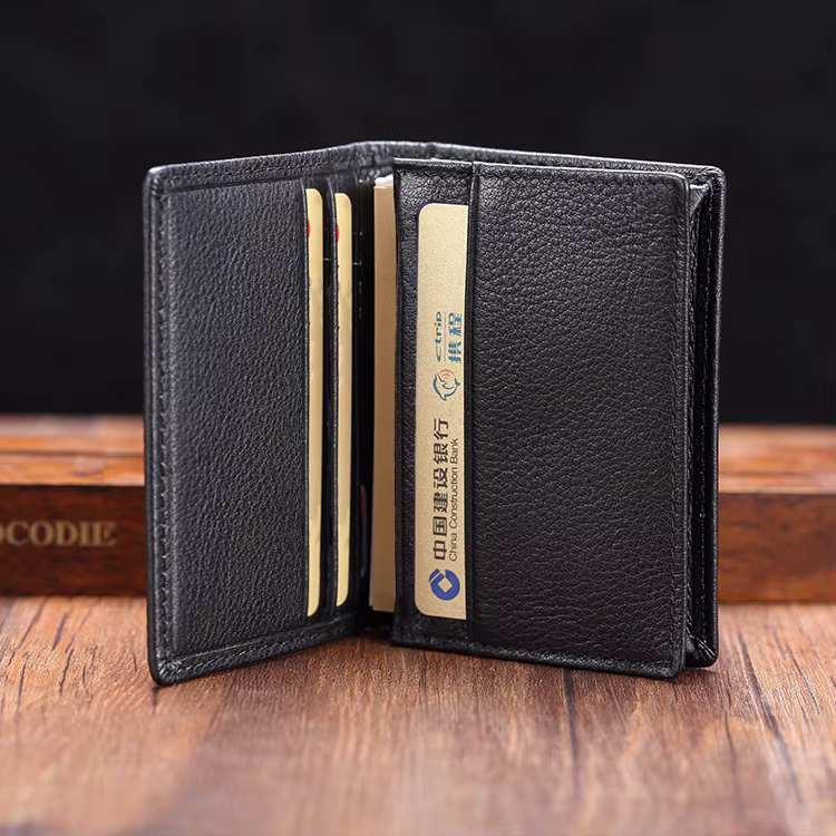 Mode de luxe en cuir véritable cartes portefeuilles hommes porte-cartes de crédit femmes porte-carte et d'identité organisateur masculin porte-carte de visite