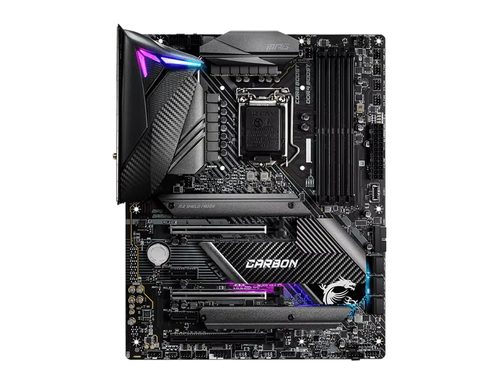 MSI MPG Z490 GAMING CARBON WIFI LGA 1200 4×DDR4 128GB 1×HDMI 1×Display Port