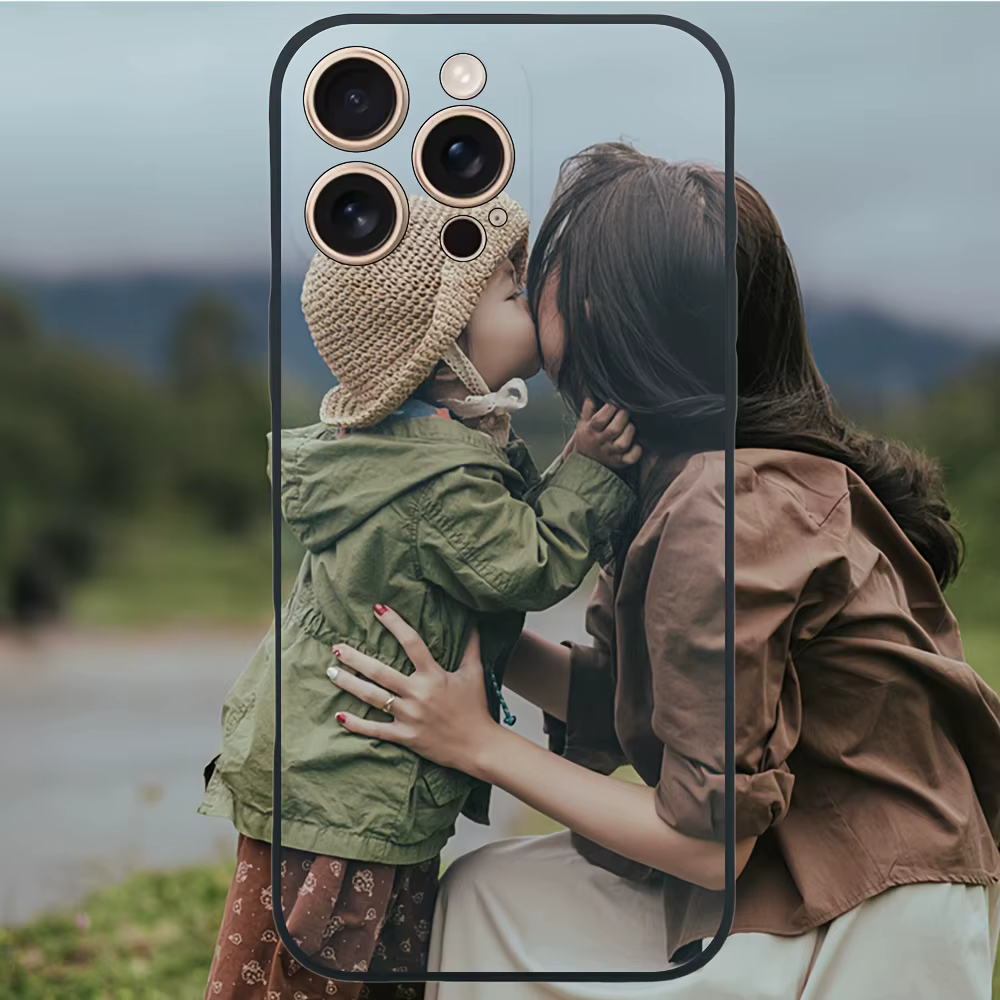 Coque de téléphone portable personnalisée en Silicone, motifs pour iPhone 16 Pro Max 15 Plus 14 13 12 11, Photo privée familiale, couverture d'anniversaire à faire soi-même
