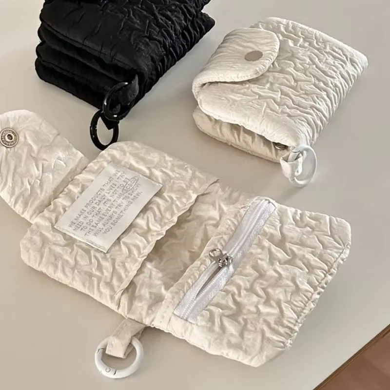 Porte-cartes simple pour femmes et filles, 1 pièce, mode Chic, couleur Beige noir, portefeuille pour cartes d'étudiant, Mini sac de rangement Portable pour pièces de monnaie mignon
