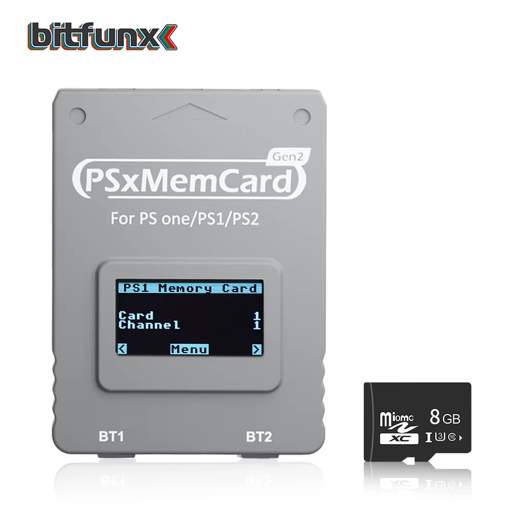 Bitfunx PSxMemCard Gen2 Store Le jeu économise pour les jeux PS1 et PS2 pour les consoles