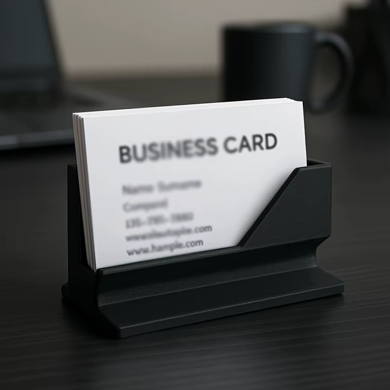 Porte-cartes de visite minimaliste, organisateur de bureau en plastique pour ranger et présenter vos cartes - Convient à toutes les tailles