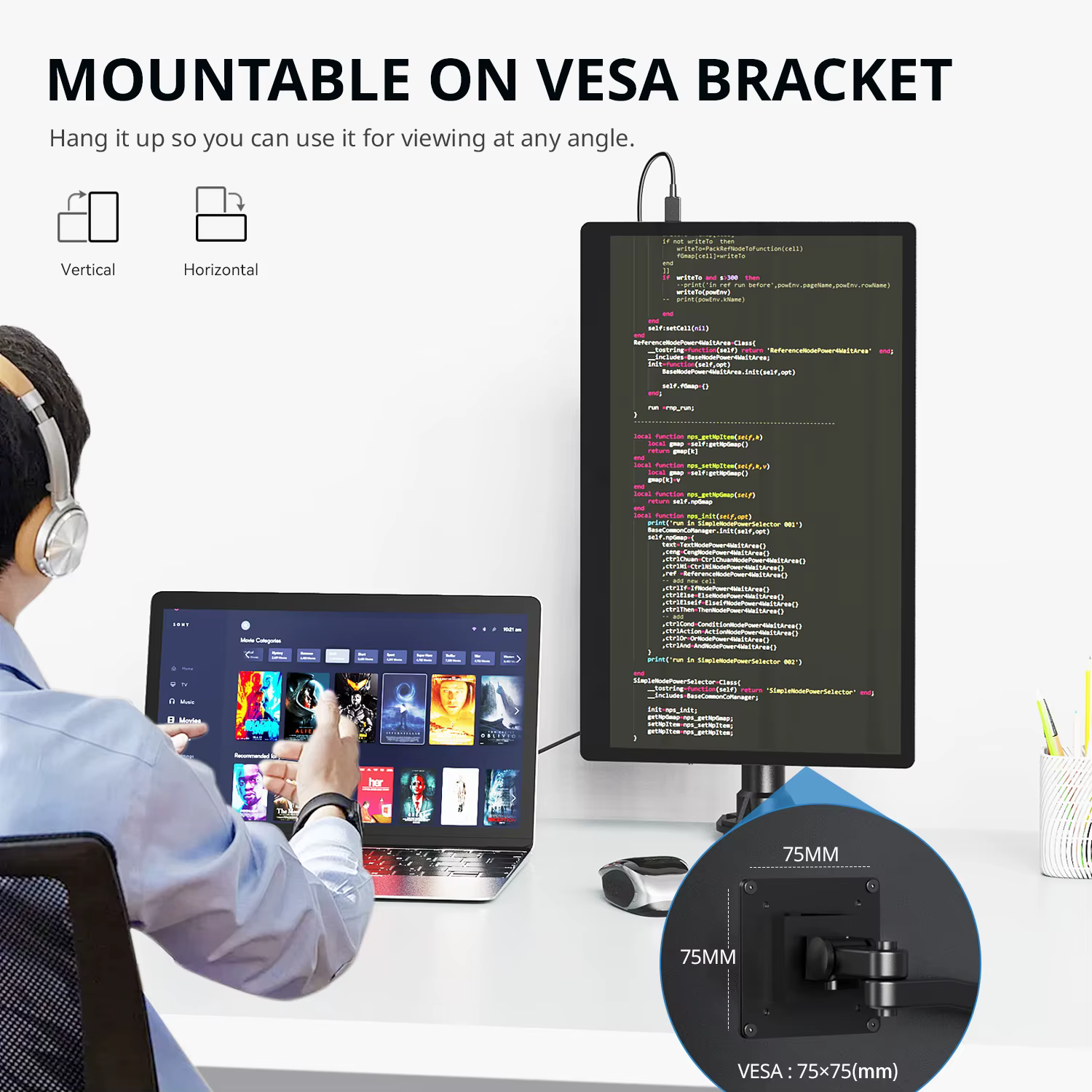 Moniteur portable tactile 15' Full HD