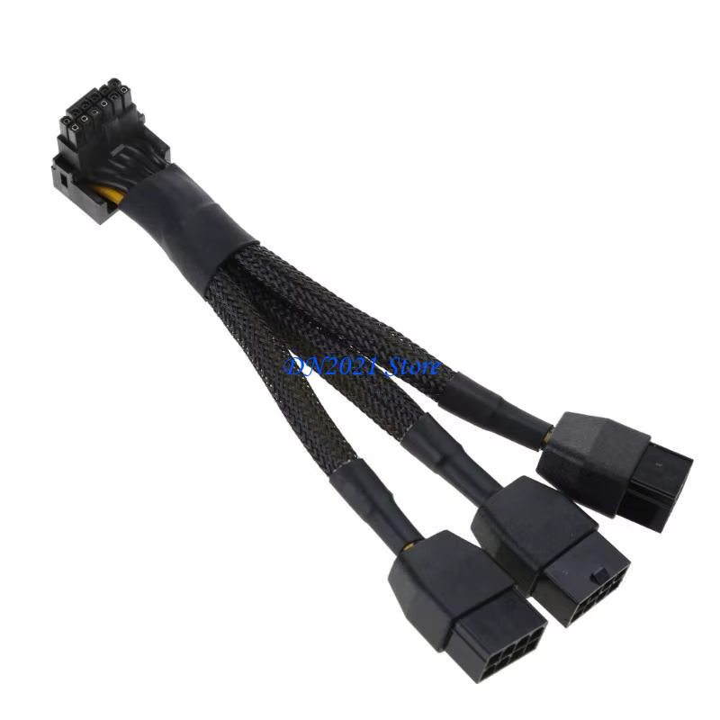 F3ke 3x8pin à 16pin PCIe 5.0 Adapter Line pour CPU RTX4090 RTX4080 12VHPWR 90 DEGRUME
