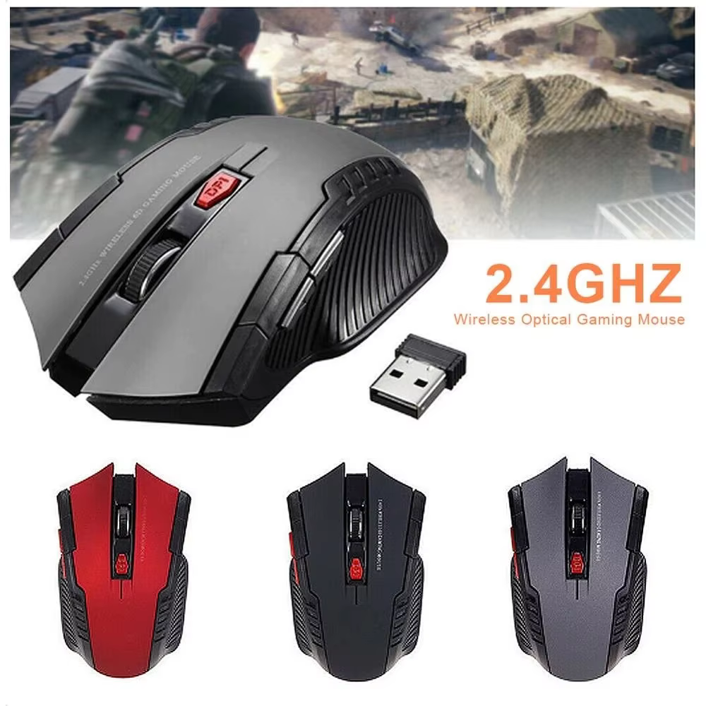 Souris sans fil 113, souris optique sans fil 2,4 GHz avec récepteur USB, souris sans fil portable à 6 boutons pour ordinateurs portables