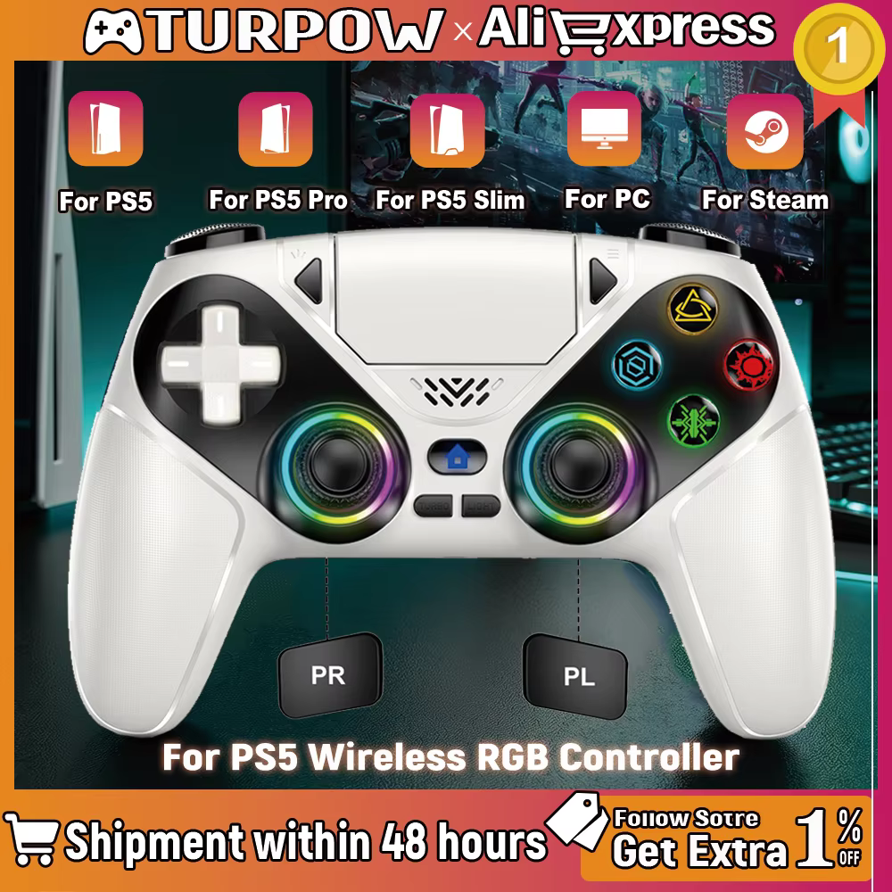 Manette de jeu sans fil RGB