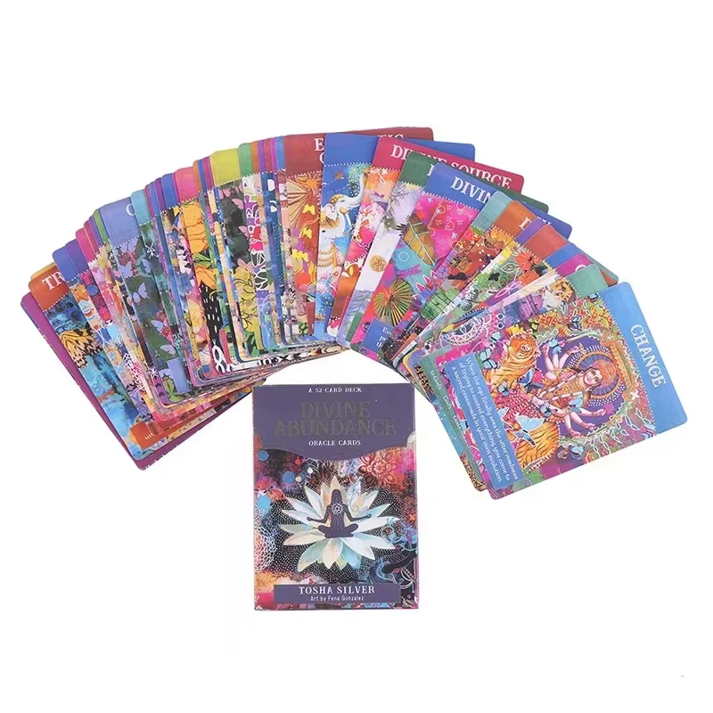 Abondance divine Oracle Deck explication anglaise Oracle Tarot carte pour Divination destin débutants Tarot D