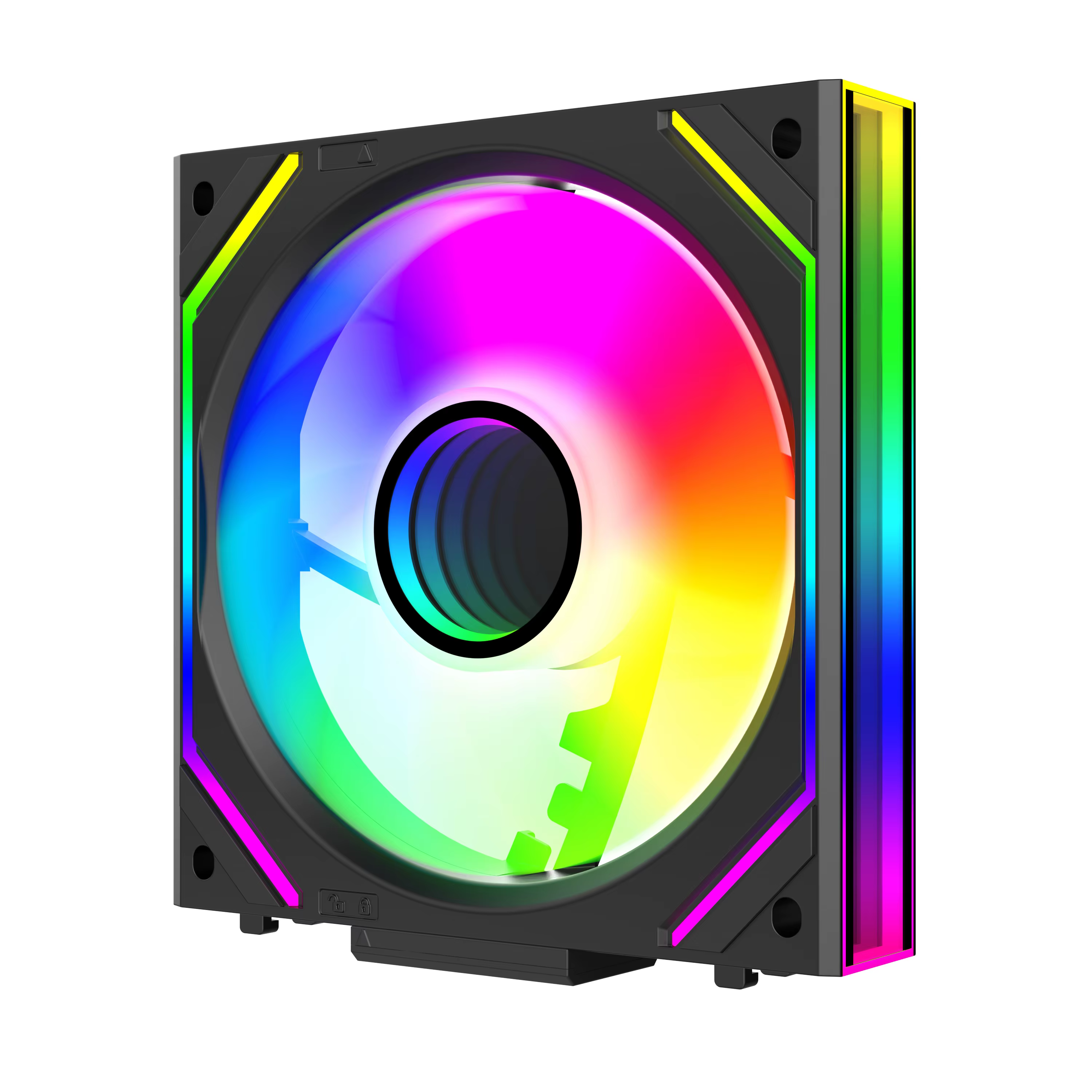 PALES LUMINEUSES MULTICOLORES: Ventilateur Jungle Leopard V2 120mm - Miroir Infini