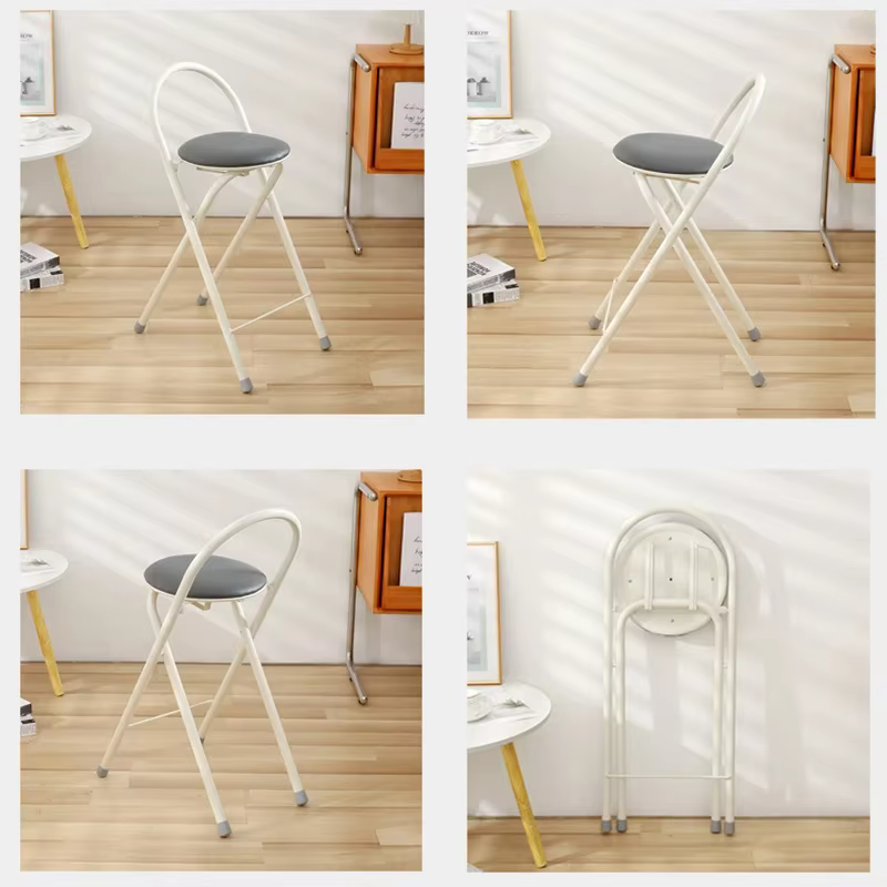 Repose-pieds haut de bar pliable, chaise de comptoir de café moderne, tabouret à dossier périphérique pour cuisine, jardin intérieur, 73 restaurant
