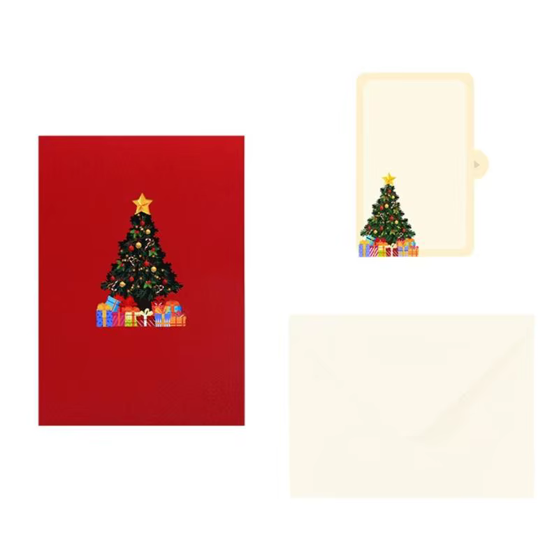 Carte voeux G6KF à main avec enveloppe pour célébration des fêtes