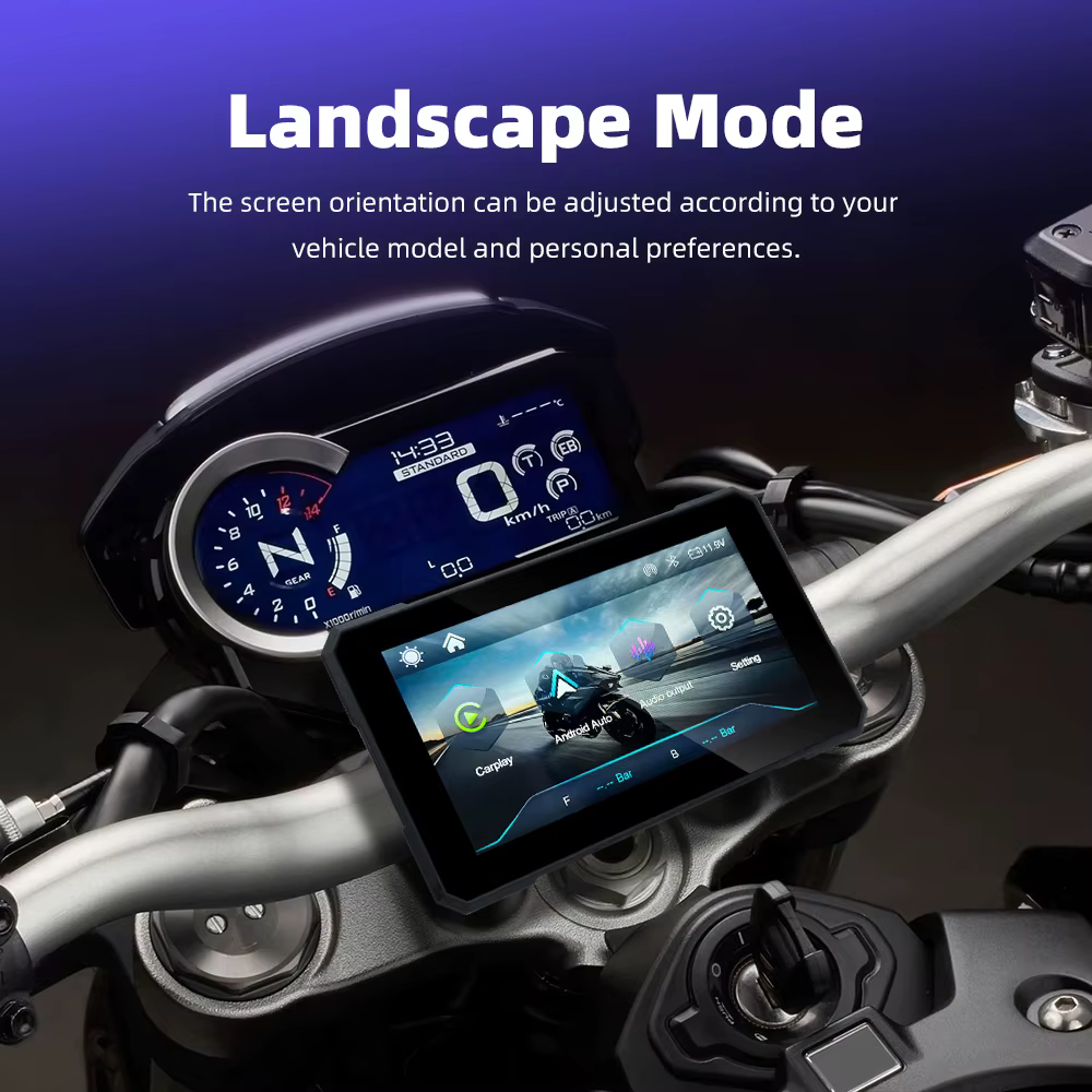 EKIY sans fil CarPlay Moto Android Auto 5.0 pouces Portable tableau de bord numérique GPS Moto Navigation écran d'affichage amovible