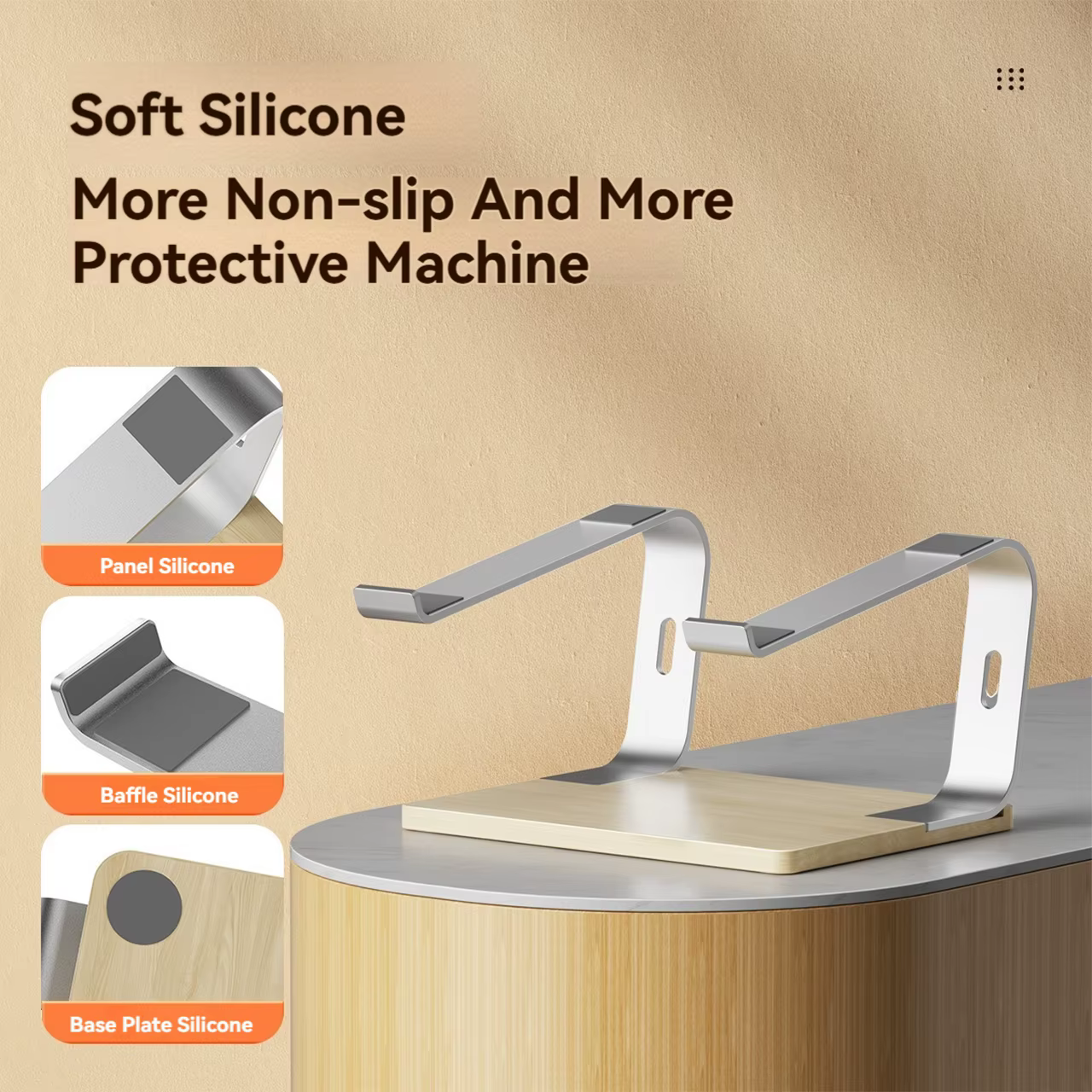 Support ergonomique pour ordinateur portable en alliage d'aluminium