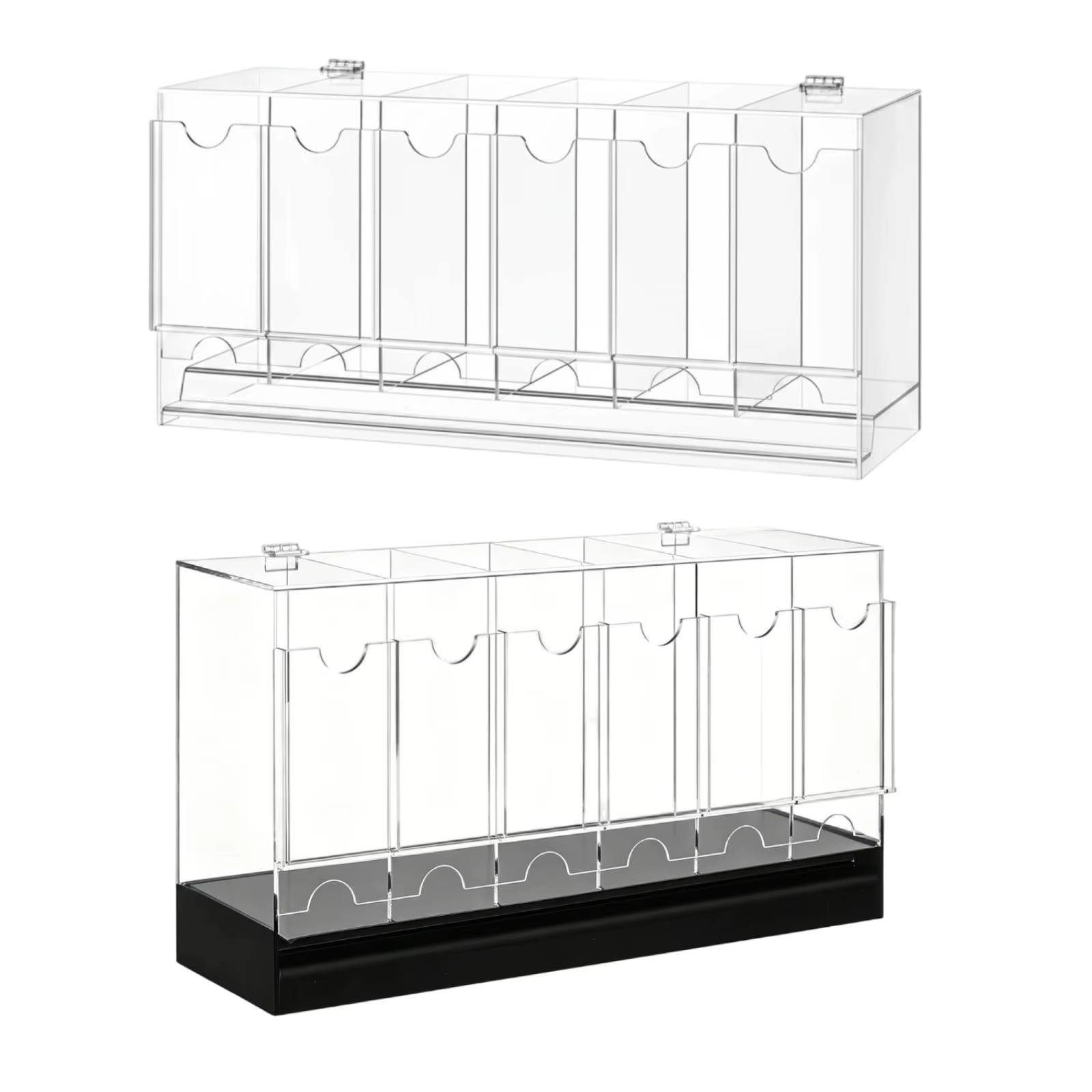 Organisateur de cartes à 6 emplacements, rangement durable, accès facile, pratique, en acrylique, vitrine