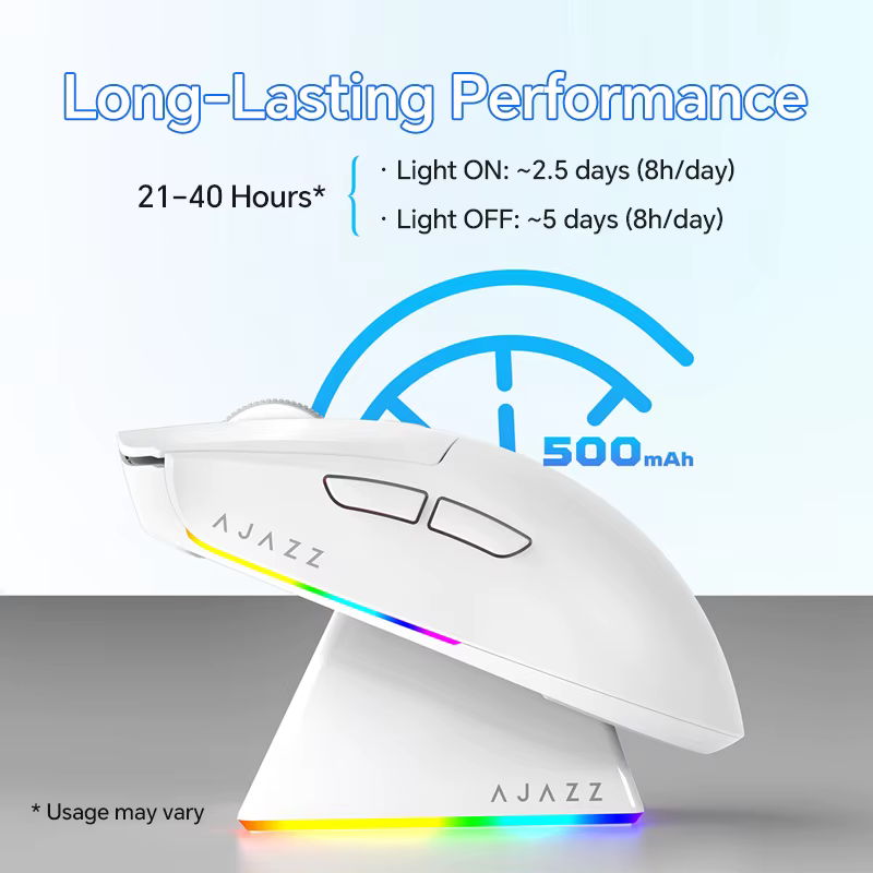 AJAZZ AJ139 V2 MC/AJ139 PRO souris de jeu sans fil PAW3311/PAW3395 capteur 12000DPI/26000DPI 500mAh