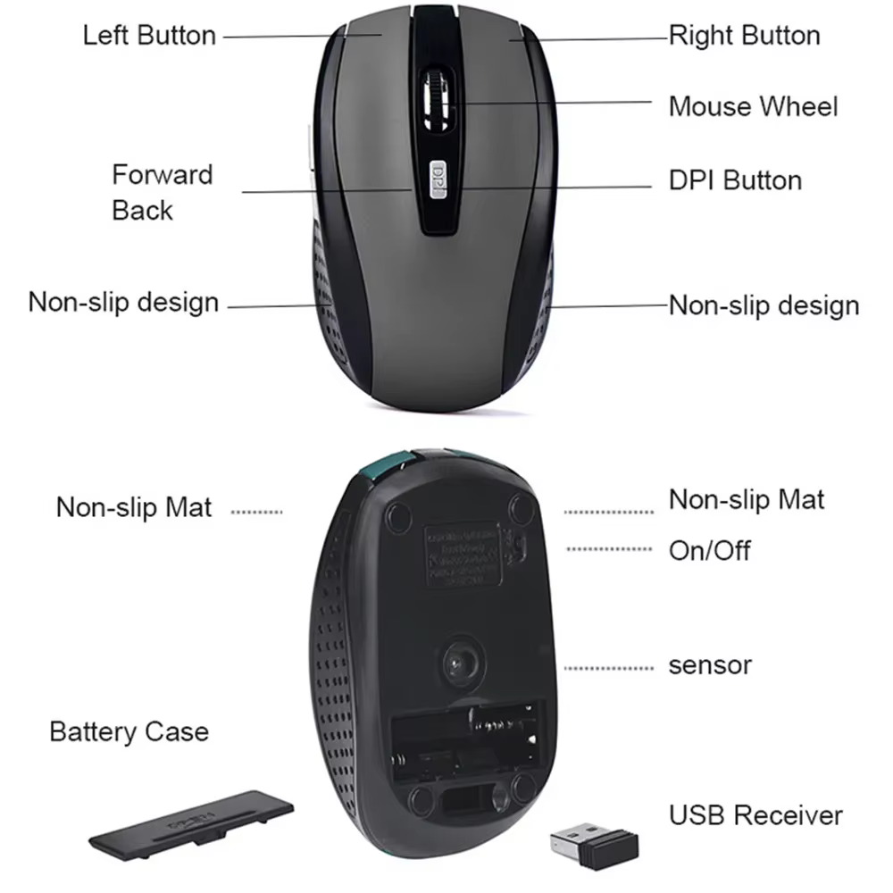 Souris de jeu sans fil 2.4G