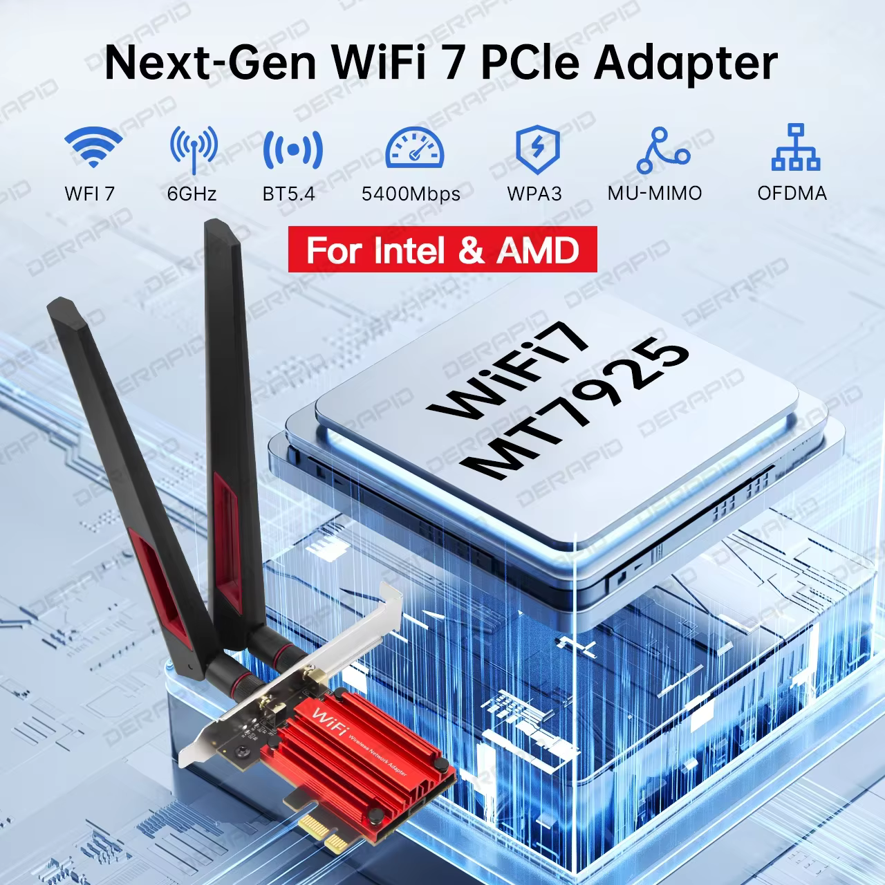 Carte réseau WiFi 7 BE6500 PCIe