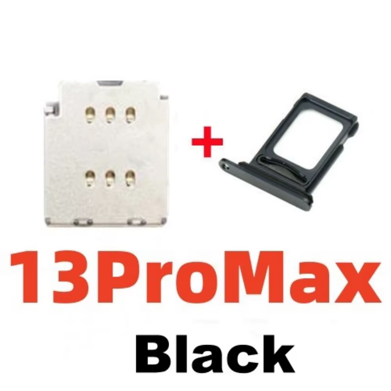 1 jeu de câbles flexibles pour lecteur de carte Sim double + emplacement pour plateau pour iPhone 14 Plus 12 13 11 Pro Max, adaptateur de support de connecteur Nano
