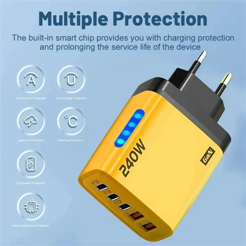 Chargeur USB C 240W Charge rapide QC 3.0 PD