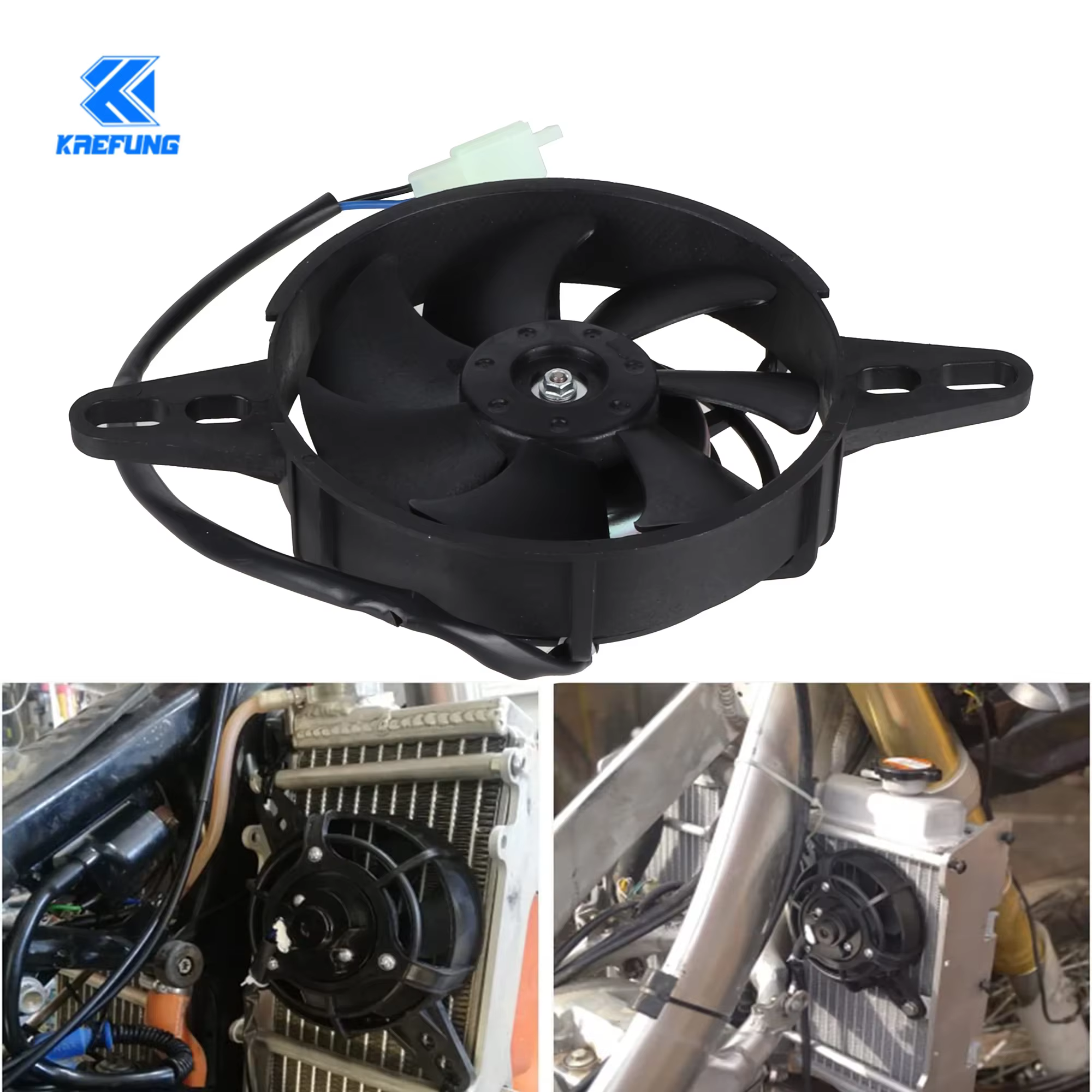 Engine Religions-Ventilateur de Refroidissement à Eau et Huile pour Façades, Go Kart Bumosquito Moto D343 Vélo UTV, 125cc 150cc 200cc 250cc pouvez-vous 6 RL