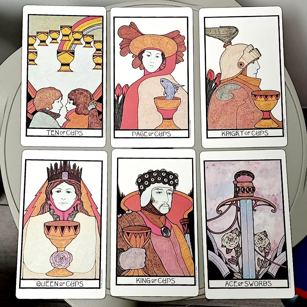 Jeu de tarot aquaire 78 cartes de tarot classiques imprimées sur papier cartonné Double gaufrage 350GSM-12*7cm