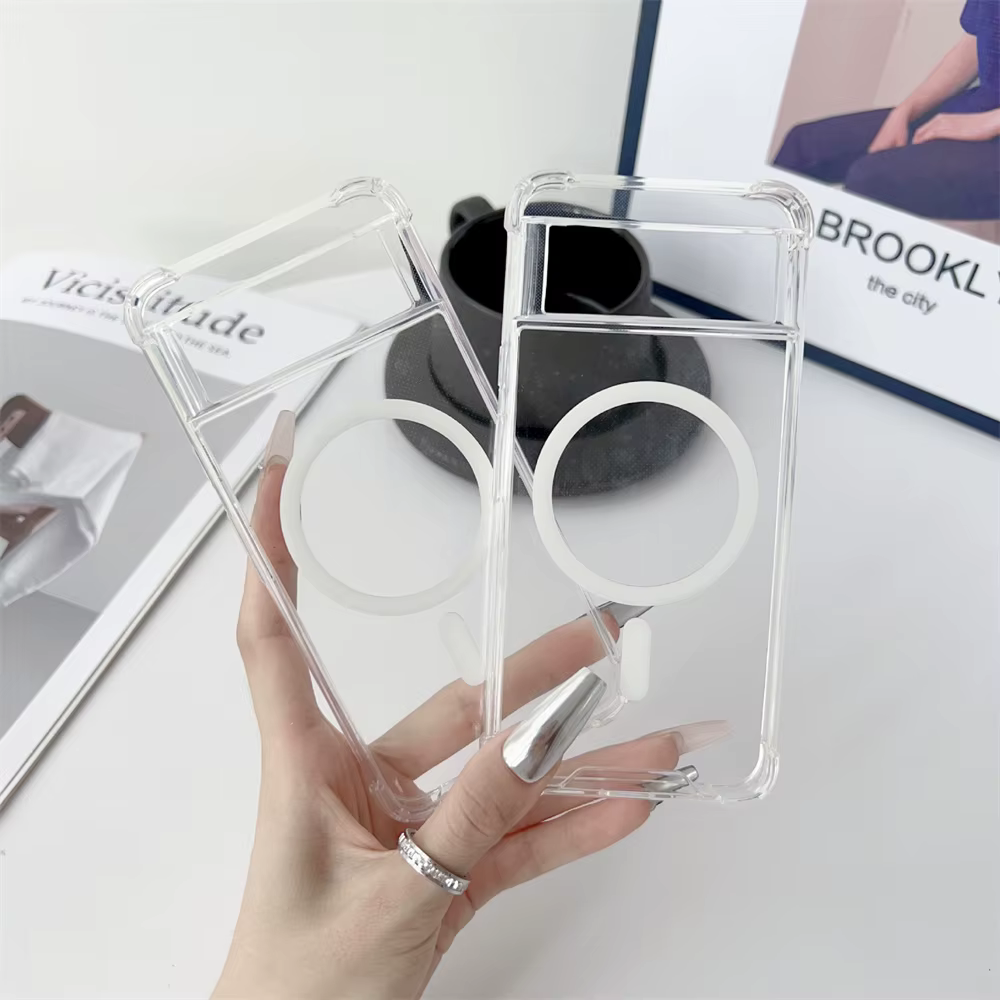 Coque de téléphone magnétique transparente, étui de protection en acrylique pour Charge sans fil Magsafe, pour Google Pixel 8 9 10 Pro XL 9A 7A 8A 6 6A