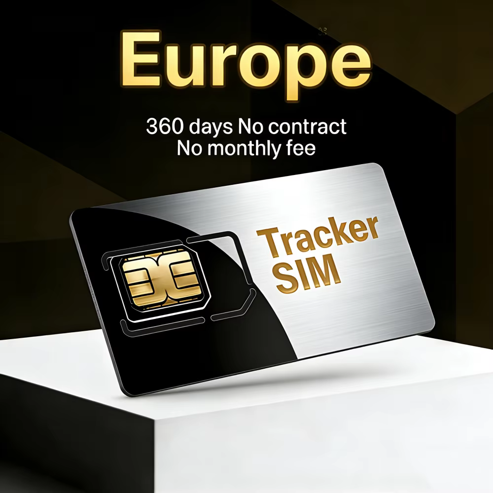 Carte SIM 4G IoT M2M, traceur GPS et collier pour animaux de compagnie, données d'itinérance en Europe dédiées de 360 Mo, service de 365 jours