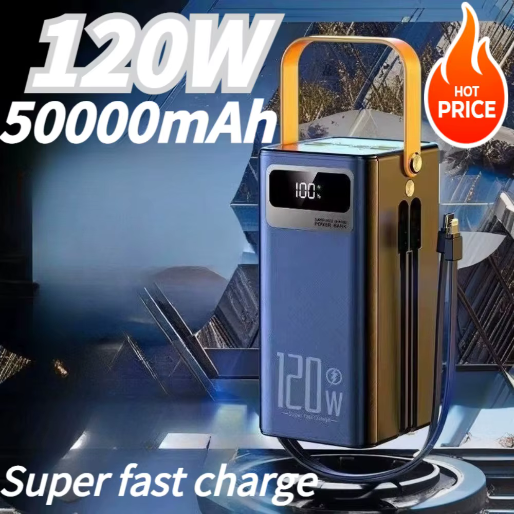 Batterie externe Portable 120W 80000mAH, chargeur Super rapide, batterie externe de grande capacité, prend en charge la charge simultanée de 7 appareils
