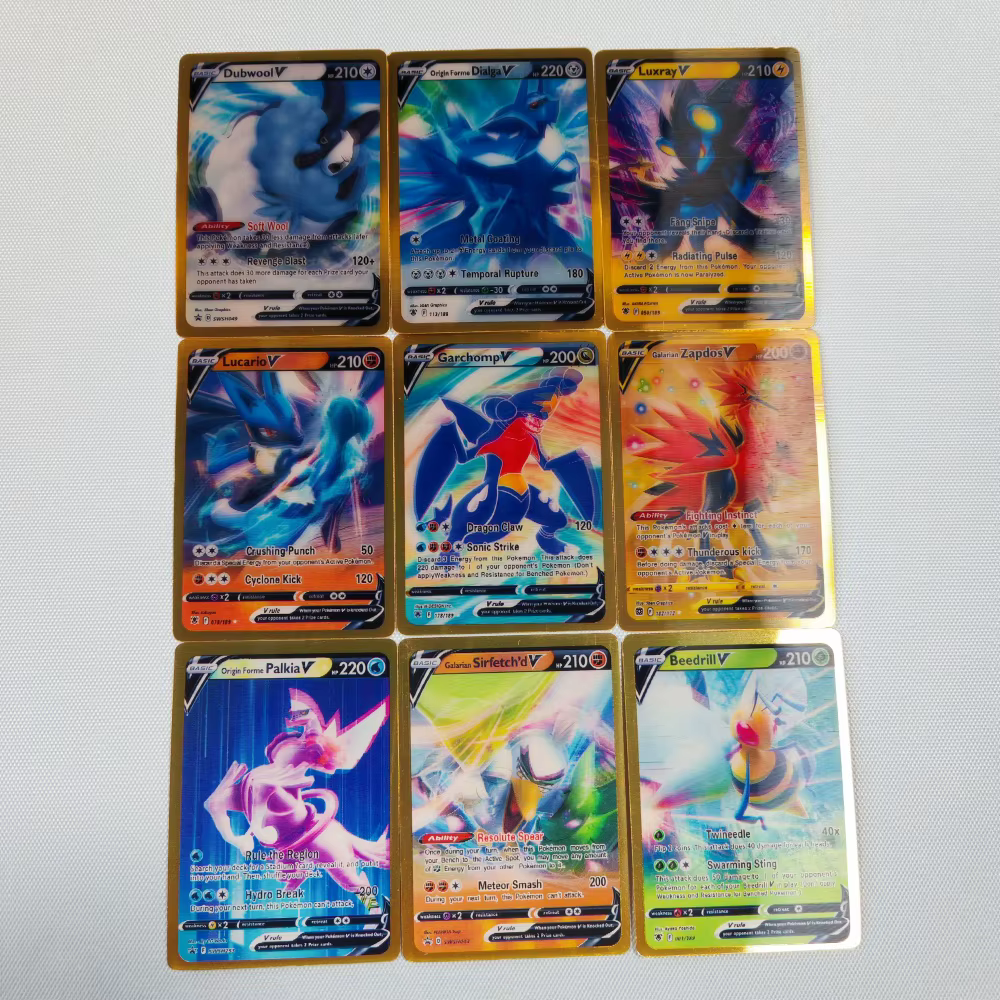 Cartes Pokemon 3D arc-en-ciel brillantes, 60 pièces, anglais Vmax Gx Charizard Pikachu, jeu de commerce, carte de combat, jouets pour enfants, 2024